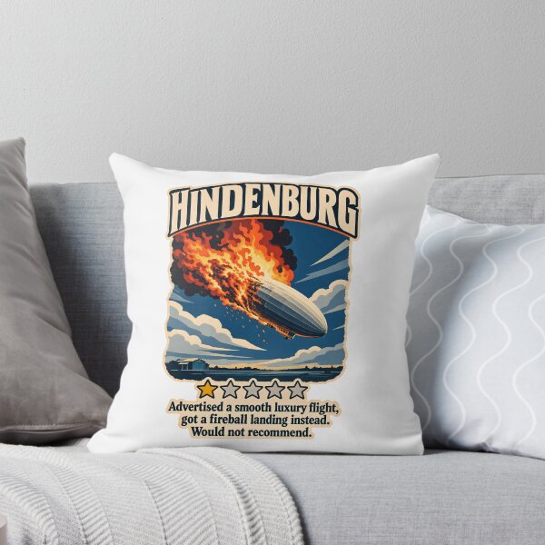 Item preview, Hindenburg One Star Review - Funny Aviation Disaster Dark Humor designed and sold by Neurospicy Trolls.