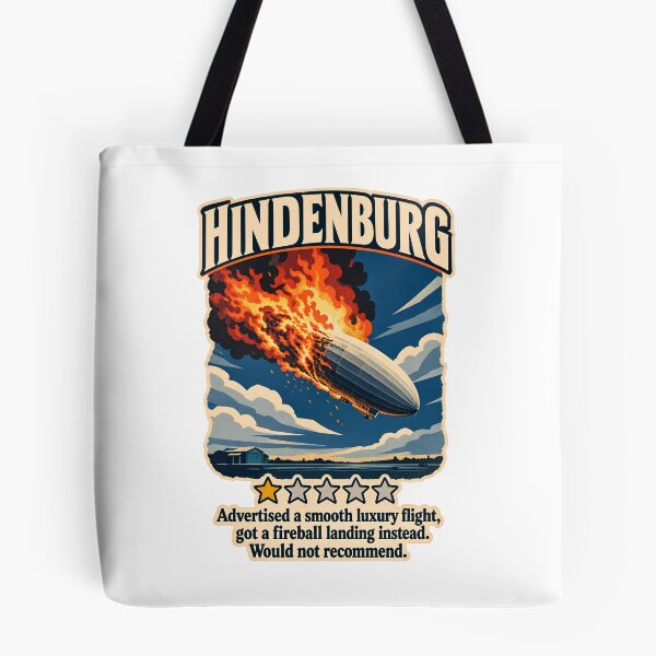 Item preview, Hindenburg One Star Review - Funny Aviation Disaster Dark Humor designed and sold by Neurospicy Trolls.