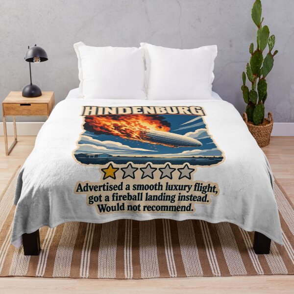 Item preview, Hindenburg One Star Review - Funny Aviation Disaster Dark Humor designed and sold by Neurospicy Trolls.