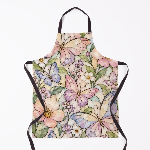 Item preview, Butterfly Meadow stained glass design  designed and sold by Creativveworrld03.