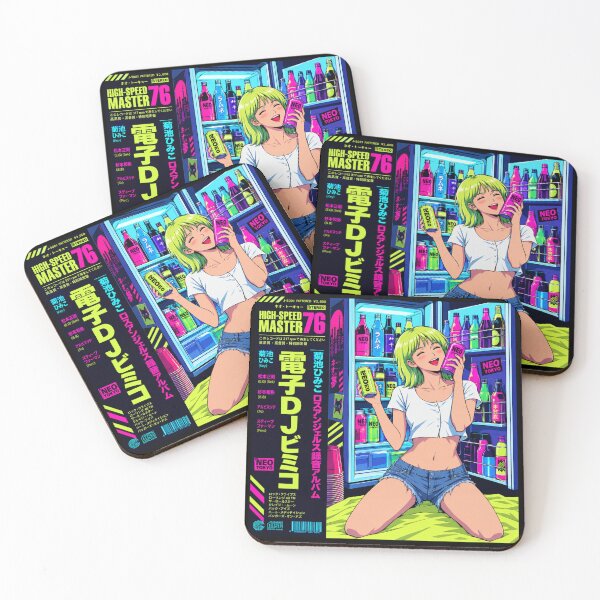 Item preview, Retro Japanese Anime Cyberpunk DJ Girl Pixel Art designed and sold by zumerdiego.