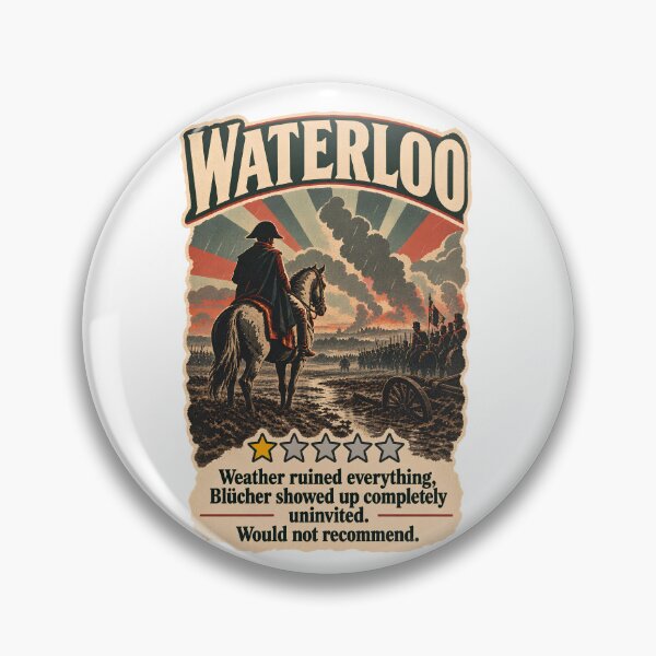 Item preview, Waterloo One Star Review - Funny Napoleon Defeat History Meme designed and sold by Neurospicy Trolls.