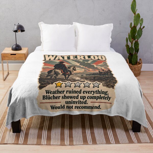 Item preview, Waterloo One Star Review - Funny Napoleon Defeat History Meme designed and sold by Neurospicy Trolls.