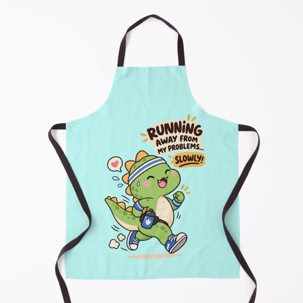 Item preview, Running Away From My Problems Slowly – Cute Dinosaur Runner designed and sold by JrNergal.