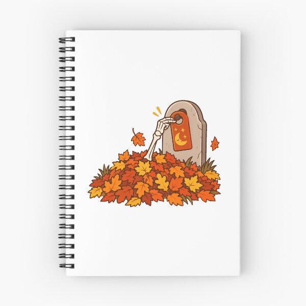 Item preview, Skeleton Gravestone Autumn Leaves Humor Halloween Introvert designed and sold by nortowelcomics.
