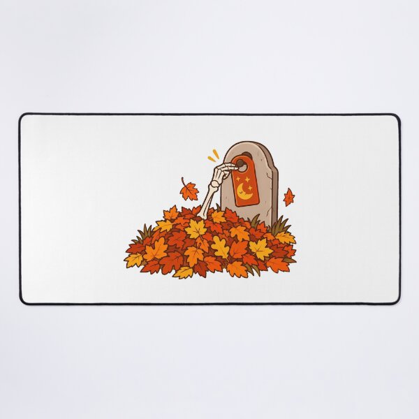 Item preview, Skeleton Gravestone Autumn Leaves Humor Halloween Introvert designed and sold by nortowelcomics.