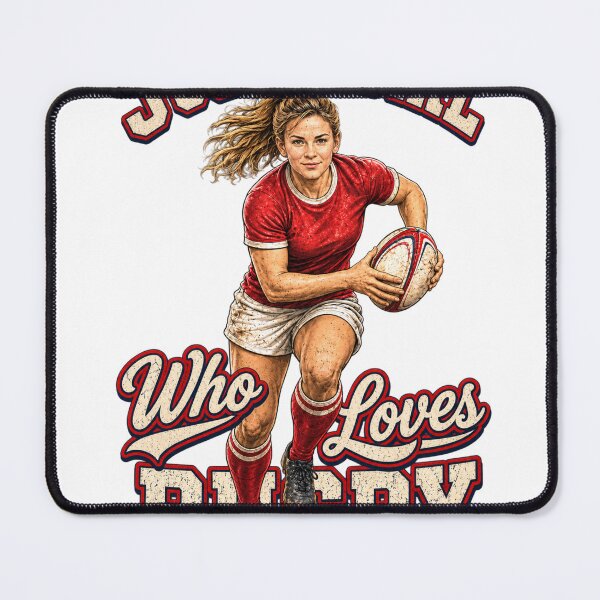 Item preview, Just A Girl Who Loves Rugby designed and sold by fukubukuro.