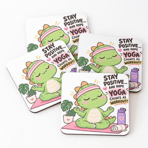Item preview, Cute Dinosaur Yoga – Funny Workout & Self Care Design designed and sold by JrNergal.