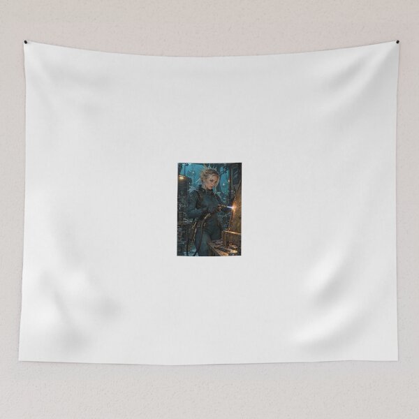 Item preview, Blonde Woman Holding a Blue Blowtorch designed and sold by CathryneDelamort.