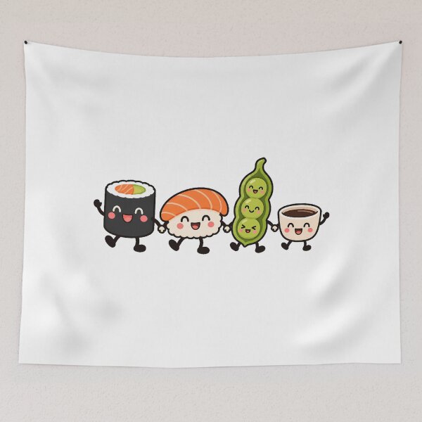 Item preview, Sushi Friends Friendly Procession Foodie Enthusiast designed and sold by nortowelcomics.