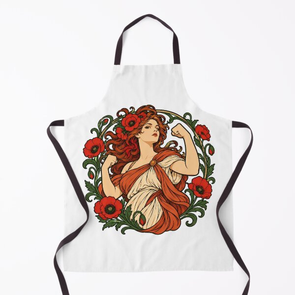 Item preview, Power Woman Poppy Art Nouveau Feminist Icon designed and sold by nortowelcomics.