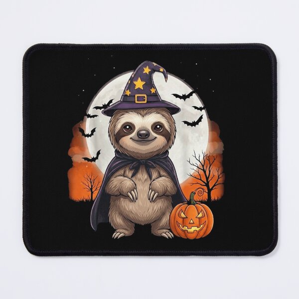 Item preview, Cute Sloth Halloween Witch Costume Pumpkin Moon Spooky Autumn designed and sold by Anime ⭐⭐⭐⭐⭐.