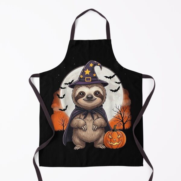 Item preview, Cute Sloth Halloween Witch Costume Pumpkin Moon Spooky Autumn designed and sold by Anime  ⭐⭐⭐⭐⭐.