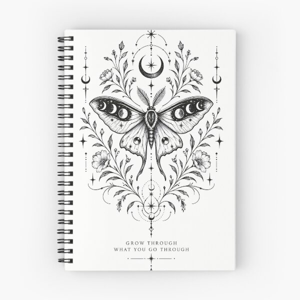 Item preview, Celestial Luna Moth Moon Phases Boho Poster designed and sold by SoftSpaceDesign.