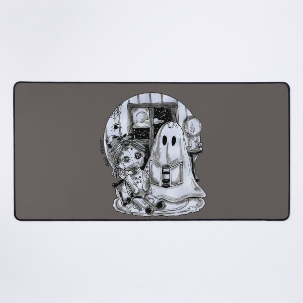 Item preview, Ghost Reading to Ragdoll - Cute Ink Halloween Art designed and sold by ThaisMelo.