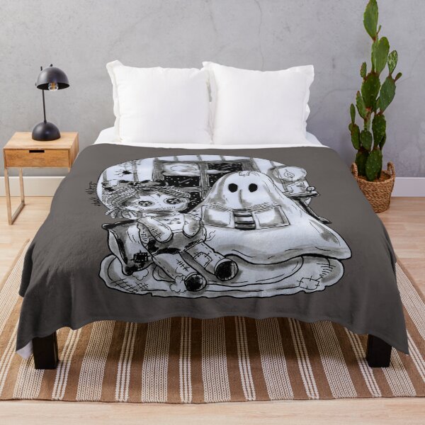 Item preview, Ghost Reading to Ragdoll - Cute Ink Halloween Art designed and sold by ThaisMelo.