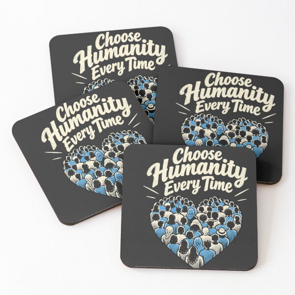 Item preview, Choose Humanity Every Time – Inspirational Quote Design designed and sold by RokomariFabric.