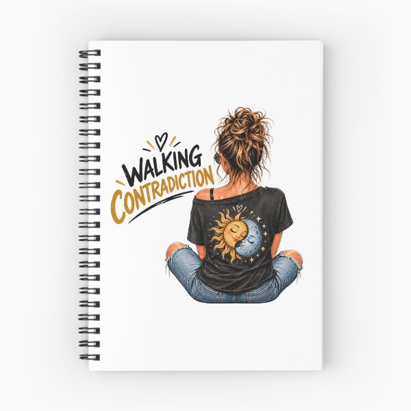 Item preview, Walking Contradiction – Sun & Moon Woman Celestial Design designed and sold by 11-Designs.