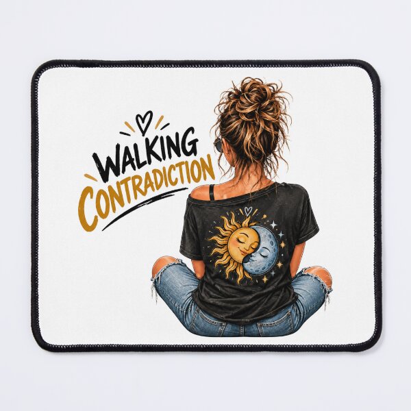Item preview, Walking Contradiction – Sun & Moon Woman Celestial Design designed and sold by 11-Designs.