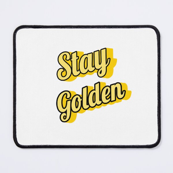 Item preview, Stay Golden Retro Script Yellow Typography designed and sold by regmiygears.