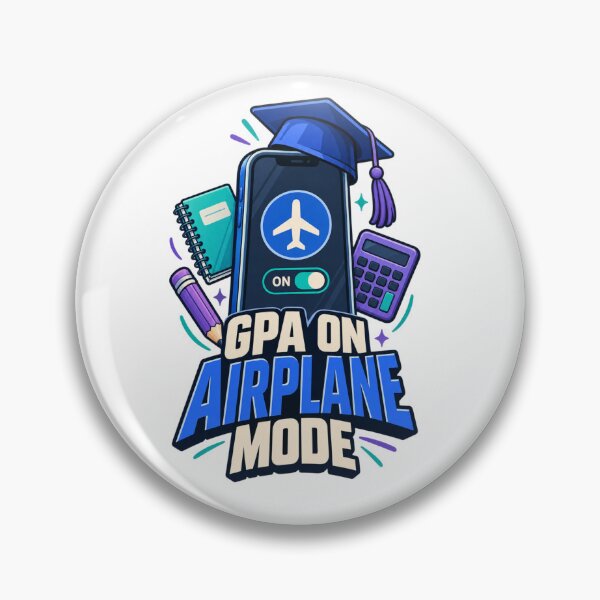 Item preview, GPA on Airplane Mode – Funny College Student Academic Humor T-Shirt designed and sold by Print-Mingle01.