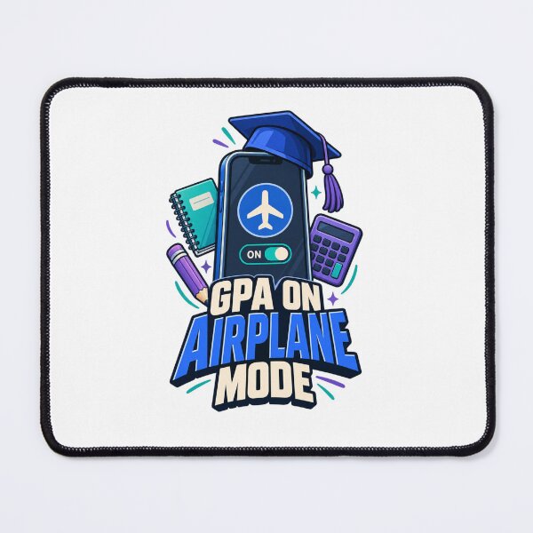 Item preview, GPA on Airplane Mode – Funny College Student Academic Humor T-Shirt designed and sold by Print-Mingle01.