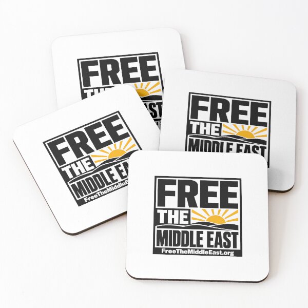 Item preview, Free The Middle East - White Square designed and sold by FreeTheMiddleEast.org.