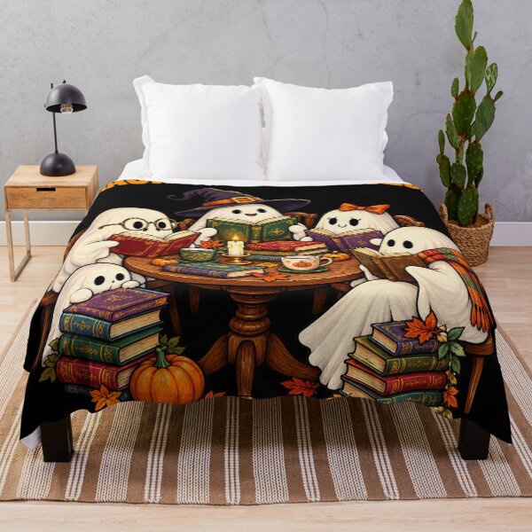 Item preview, Haunted Book Club Halloween Ghosts Reading Books – Cute Vintage Book Lover Spooky Season Design designed and sold by Zenith-Co.