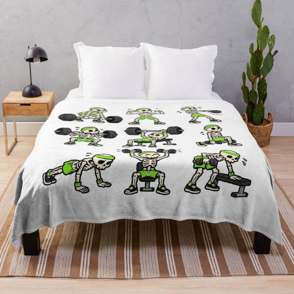 Item preview, Gym Skeleton Lifting Weights Weightlifter designed and sold by nortowelcomics.