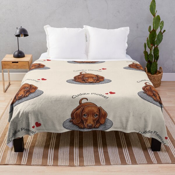 Item preview, Cute Brown Dachshund Dog - Cuddle Please! - Kawaii Sausage Dog Illustration designed and sold by The-NOKU-Co.