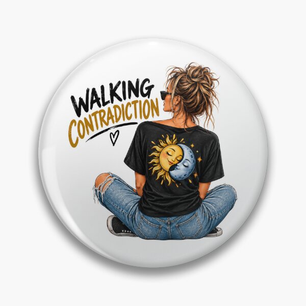 Item preview, Walking Contradiction – Sassy Celestial Sun & Moon Woman designed and sold by 11-Designs.