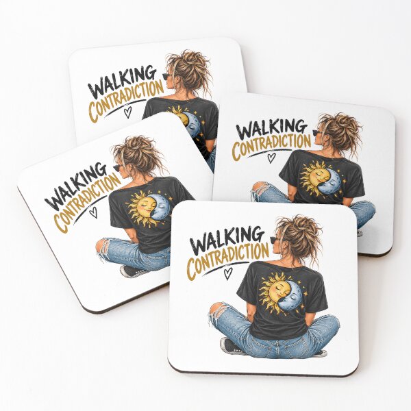 Item preview, Walking Contradiction – Sassy Celestial Sun & Moon Woman designed and sold by 11-Designs.