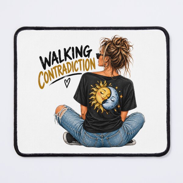 Item preview, Walking Contradiction – Sassy Celestial Sun & Moon Woman designed and sold by 11-Designs.