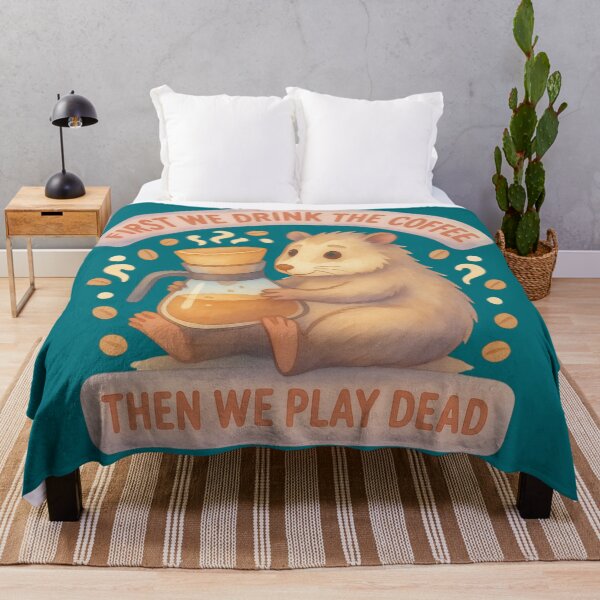 Item preview, Funny Opossum First We Drink Coffee Play Dead designed and sold by MarCinu Art.