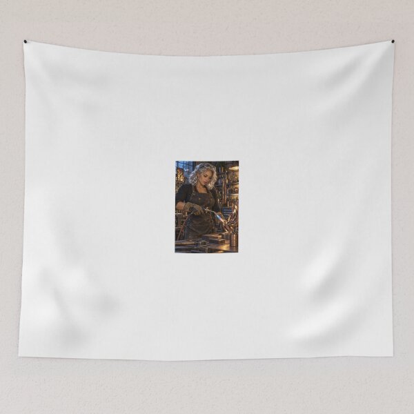 Item preview, Blacksmith using blowtorch in workshop designed and sold by CathryneDelamort.
