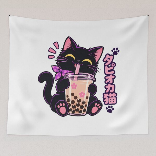 Item preview, Tapioca Cat Boba Drink Boba Lover designed and sold by nortowelcomics.