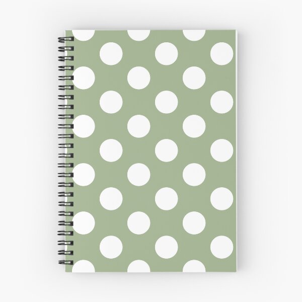 Item preview, Large white polka dots on sage green designed and sold by Nolan6.