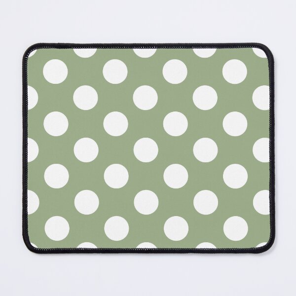 Item preview, Large white polka dots on sage green designed and sold by Nolan6.