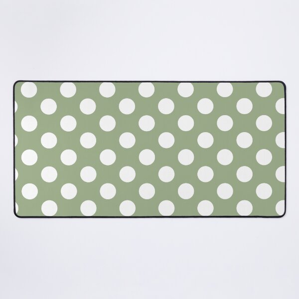 Item preview, Large white polka dots on sage green designed and sold by Nolan6.