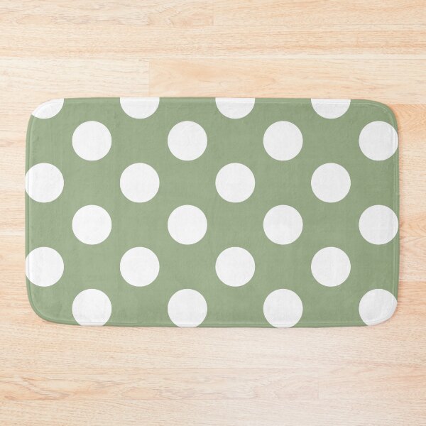 Item preview, Large white polka dots on sage green designed and sold by Nolan6.