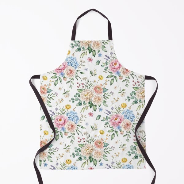 Item preview, Watercolor Spring Floral Bouquet Seamless Pattern | Pink Peony, Blue Hydrangea & Ranunculus designed and sold by Alaa-love-art.