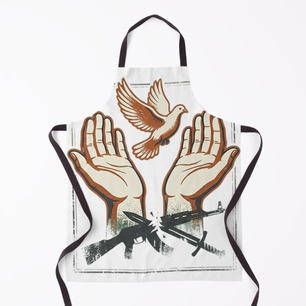 Item preview, Guns Down, Hands Up for Peace – Anti-Violence Quote Design designed and sold by RokomariFabric.