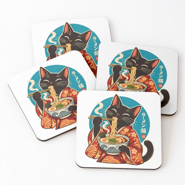 Item preview, Ramen Cat Kimono Noodle Bowl Foodie Anime Fan designed and sold by nortowelcomics.
