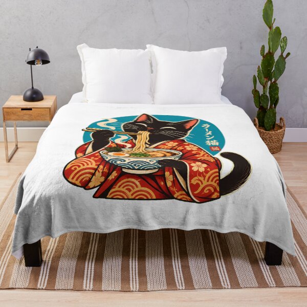 Item preview, Ramen Cat Kimono Noodle Bowl Foodie Anime Fan designed and sold by nortowelcomics.