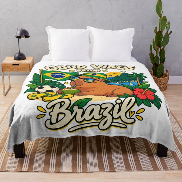 Item preview, Good Vibes From Brazil – Cute Capybara Tropical Summer Design designed and sold by JrNergal.