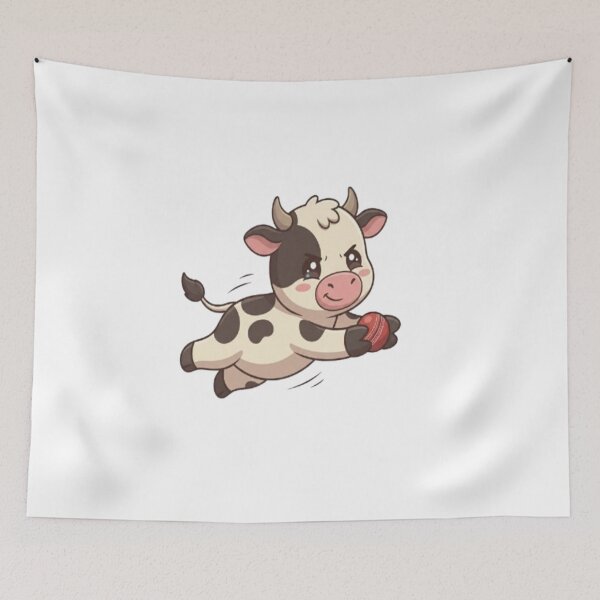 Item preview, Cute Cow Diving Catching Ball designed and sold by Ella_Sketch.