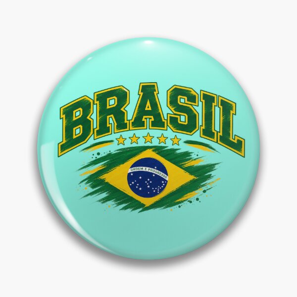 Item preview, Vintage Brazilian Flag Graphic  Brazil Pride Brasil Brush Style  designed and sold by JrNergal.