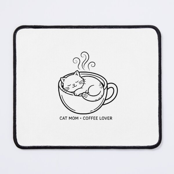 Item preview, Fueled by Cats and Coffee Cute Chubby Cat in Mug Cat Mom T-Shirt designed and sold by ismai6.