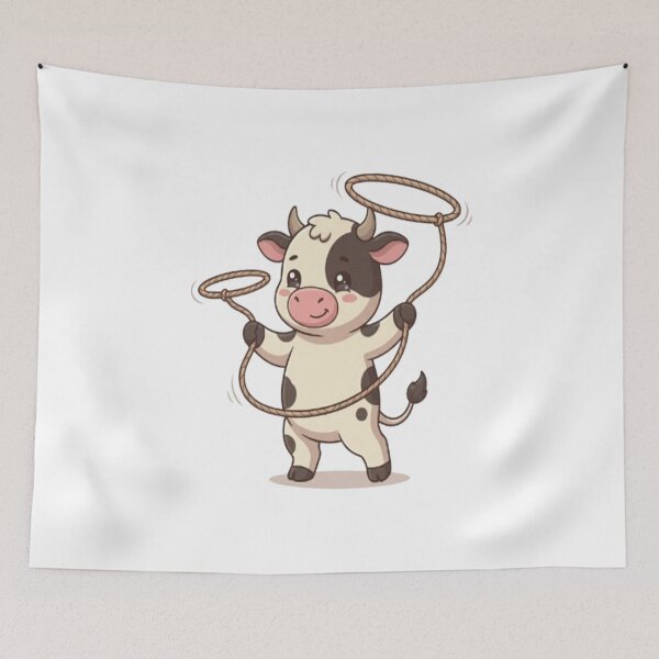 Item preview, Cute Cow Spinning Lasso Rope designed and sold by Ella_Sketch.