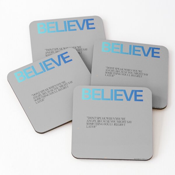 Item preview, Believe Inspirational Anger Control Quote Design designed and sold by Mr besho.